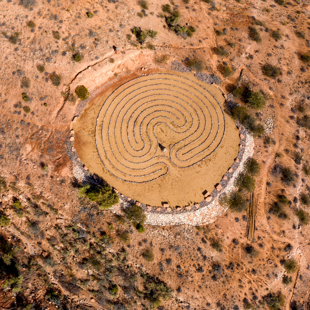 arial shot of labyrinth