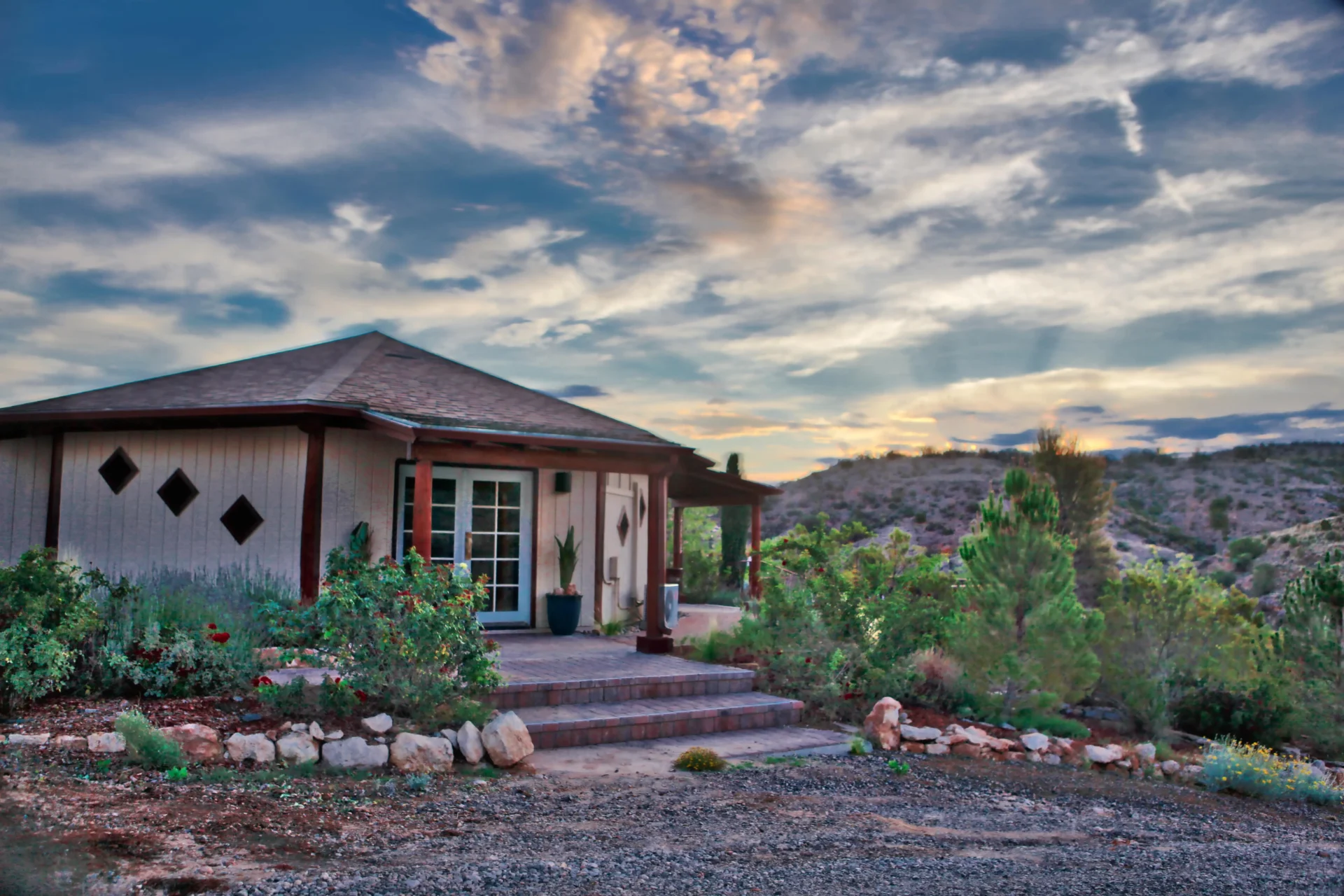 Sunrise over our holistic mediation room